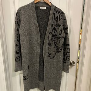 Anthropologie Petite Size S Leopard Sweater